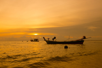 people on the beach during sunset time or silhouette