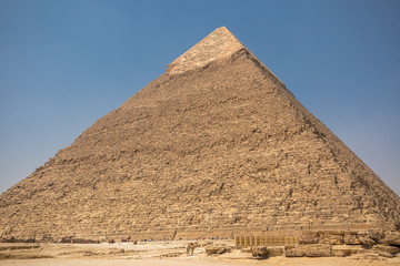 Fototapeta na wymiar The Great pyramid with blue sky