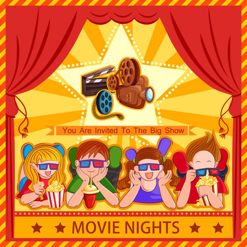 Poster For Children Movie Film Festival Party Night