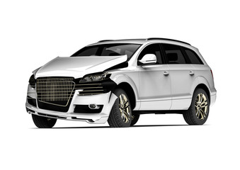 Obraz na płótnie Canvas Car accident / 3D render image representing a car accident