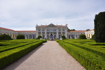 Fototapeta na wymiar The Palace of Queluz is a Portuguese 18th-century palace located at Queluz in Sintra Municipality Lisbon District, Portugal