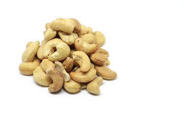 cashew with isolated white background