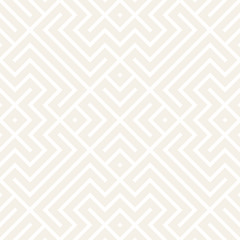 Geometric Ethnic Lattice. Stylish Subtle Texture. Vector Abstract Seamless Pattern.