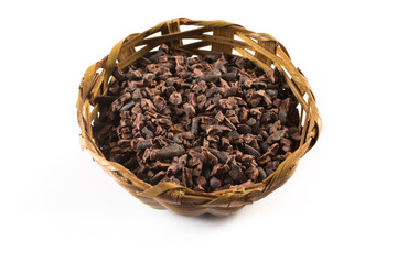 Cocoa Nibs into a Basket