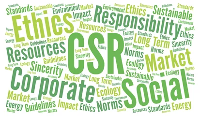 Foto op Plexiglas CSR corporate social responsibility word cloud © Ricochet64
