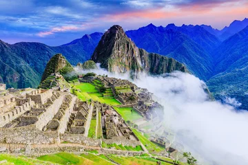 Wall murals Machu Picchu Machu Picchu, Peru. UNESCO World Heritage Site. One of the New Seven Wonders of the World