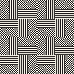 Abstract geometric pattern with stripes, lines. Seamless vector ackground. Black and white lattice texture.