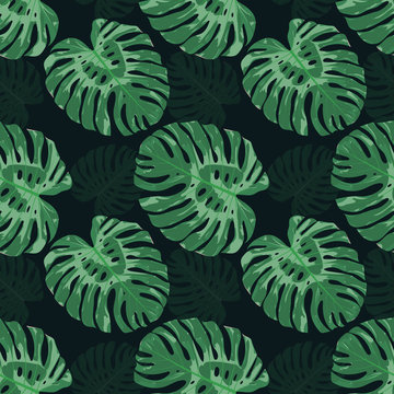 Exotic tropical seamless pattern. Vector tileable illustration