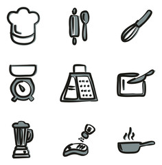 Cooking Icons Freehand 2 Color