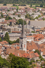 Chur, Stadt, Altstadt, Martinskirche, Kirche, Altstadthäuser, Alpenstadt, Alpen, Schweizer Berge, Einkaufsstrassen, Sommer, Graubünden, Schweiz