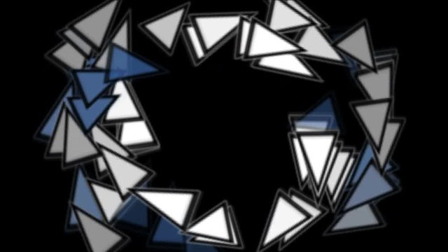 4k Rotation swirl eddy wind cyclones,Triangles diamond geometric card flying,abstract geometry,patterns spraying particle fireworks artistic paper background.