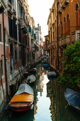 Obraz na płótnie Canvas Venice, Italy, Canal and historic tenements