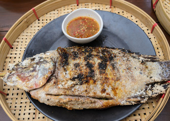 Salt Crusted Grilled Fish, Thai cuisine