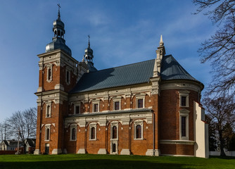 Fototapeta na wymiar Renaissance church in Golab village near Pulawy, Poland