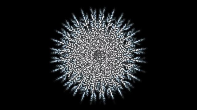 4k Feather flower kaleidoscope design fireworks geometric pattern,oriental religion texture,fractal art weaving petal bloom matrix particle background.