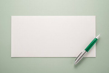  Envelope and pen on a table