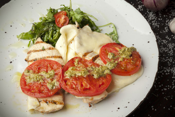 grilled chicken with melted cheese