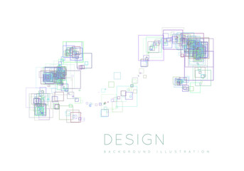 Background of the squares in a modern style.