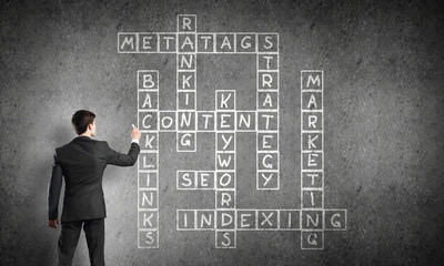 Seminar trainer draw on chalkboard