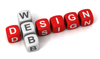 web design cubes concept  3d illustration