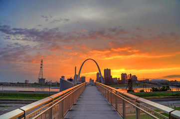 Gateway Arch in St. Louis, Missouri.