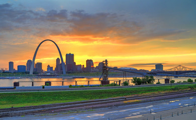 Obraz premium Gateway Arch in St. Louis, Missouri.