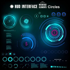 Futuristic virtual graphic touch user interface, HUD