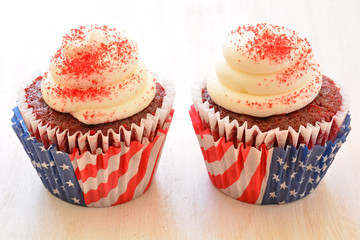 Stars and stripes cupcakes