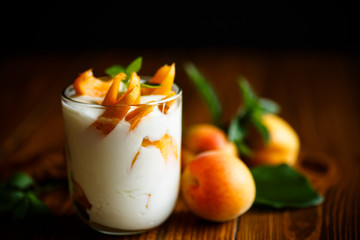 Sweet Greek yogurt with apricots