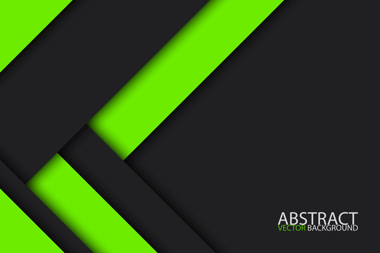 Black And Green Modern Material Design, Vector Abstract Widescreen Background