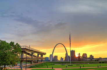 Gateway Arch in St. Louis, Missouri.
