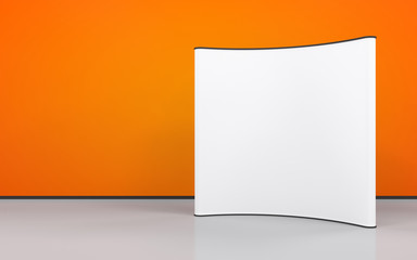 Pop-Up Stand. Exhibition Mock up. 3D illustration