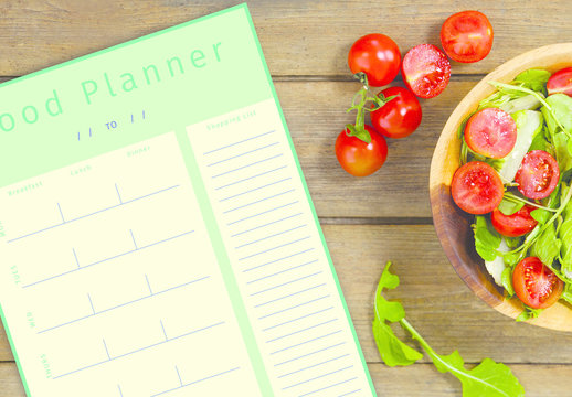 Food Planner and Shopping List Layout 1