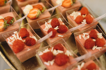 red raspberries  dezert