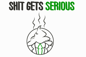 Strichzeichnung – Shit Gets Serious