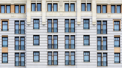 Fototapeta na wymiar Vintage architecture classical facade.