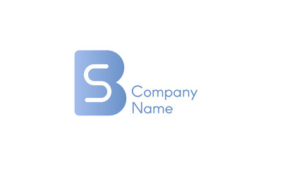 B y S letter monogram logo, negative space