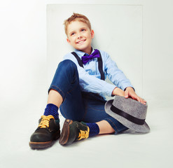 happy boy with hat
