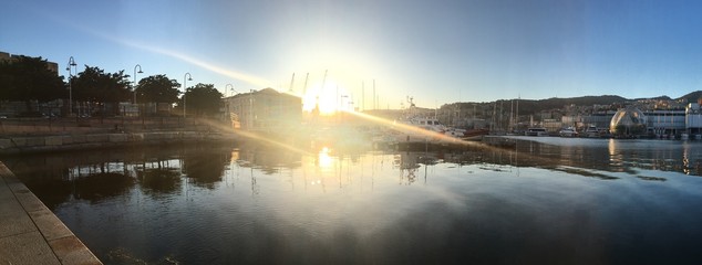 tramonto al porto antico