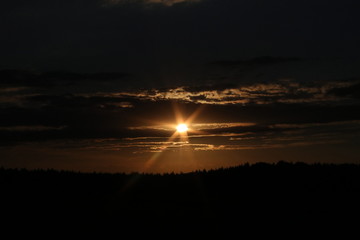Sonnenuntergang im Schwabenland