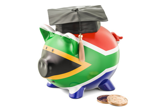 Savings For Education In South Africa Concept, 3D Rendering