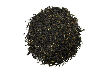 Pile of tea isolated on white background
