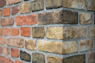   vintage brick wall , stone brick wall edge