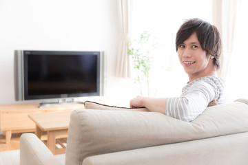 Fototapeta premium portrait of young asian man lifestyle image