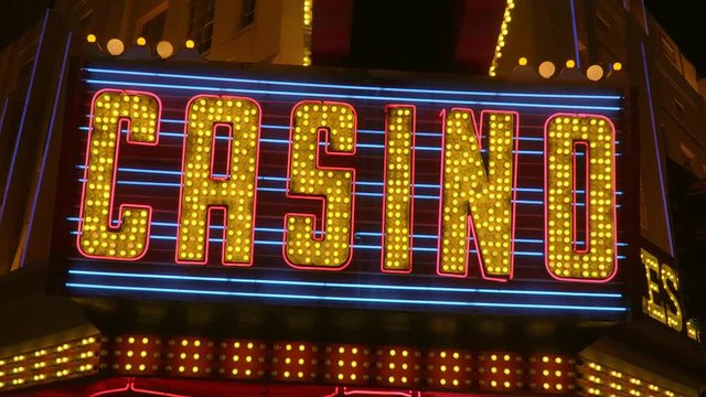 Casino writing in Downtown Las Vegas - beautiful neon sign