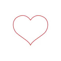 Foto op Plexiglas Rood hart van liefde © dariachekman