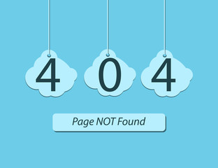 Page Not Found Error 404 Flat illustration