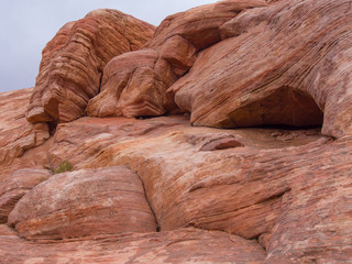 The unique red sandstone rock formations
