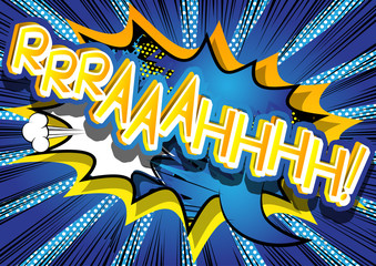 Rrraaahhhh! - Vector illustrated comic book style expression.