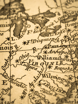 古地図　アメリカ・バージニア州
